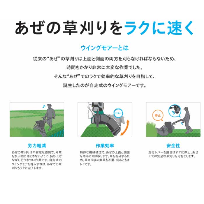 オーレック 自走式畦草刈機 ウィングモアー WM746AF ［ OREC 自走式