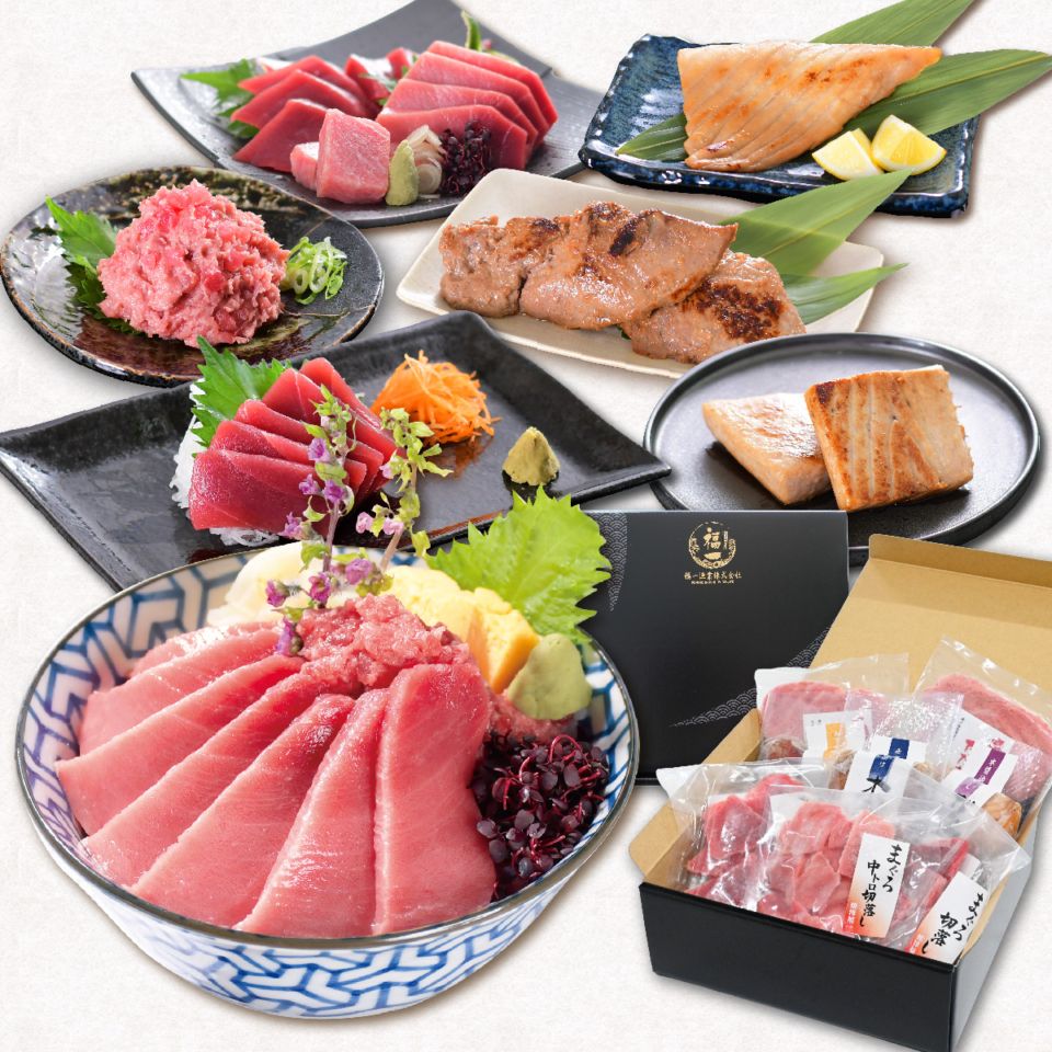父の日 お中元 ギフト 南まぐろ 中トロ・赤身・ネギトロ・西京漬け｜お刺身＆焼物　幸セット（焼津直送）化粧箱入り NO.86512