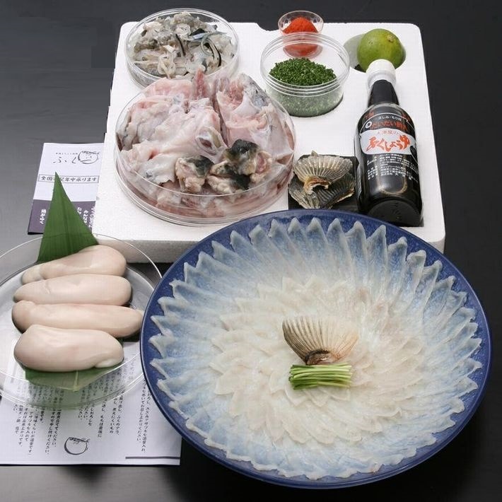 こだわりの生・関門・ふぐ刺し・ふぐ鍋セット4～5人前※白子付き 送料
