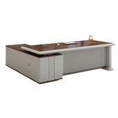 福居家具 法人様向け エグゼクティブデスク ワークデスク 役員用デスク オフィスデスク 配線ボックス 重厚感 サイドキャビネット 鍵付き引き出し 冷却ファン ウォールナット  車上渡し 階上対応不可|