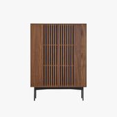 福居家具 法人様向け キャビネット リビング収納 木製キャビネット チェスト 天然木 エコ素材 冷間加工鋼 シンプルモダン ウォールナット ブラック 車上渡し 階上対応不可|書類整理庫／ファイリングキ