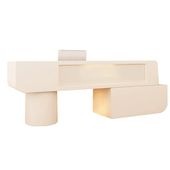 福居家具 法人様向け 受付カウンター 受付台 オフィス受付 レジカウンター ＬＥＤライト付き オープン収納 焼付塗装 キーボードスライダー付き 引き出し付き ホワイト カスタマイズ可能  車上渡し 階