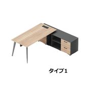 福居家具 法人様向け 事務机　ワイヤリングBOXタイプ　配線孔あり　天板固定テーブル　長方形タイプ　会社　事務所　パソコンデスク　引き出し付き　事務デスク　オフィスデスク　車上渡し　