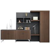 福居家具（フクイカグ）オフィスキャビネット　ファイリングキャビネット　木製書庫　書類整理棚　分類収納　ハンガーパイプ　ブラウン　カスタマイズ可能　車上渡し　