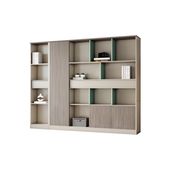 福居家具（フクイカグ）オフィスキャビネット　ファイリングキャビネット　木製書庫　書類整理棚　分類収納　メラミン化粧板　台輪付き　シックな雰囲気　ハンガーパイプ　グレー　カスタマイズ可能　車上渡し