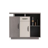 福居家具（フクイカグ）オフィスキャビネット　ファイリングキャビネット　木製書庫　書類整理棚　ハイグレード感　メラミン化粧板　分類収納　グレー　カスタマイズ可能　車上渡し