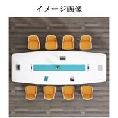 福居家具 法人様向け 会議テーブル　応接テーブル　仕事机　ワークスペース　エコ素材　ロの字脚　焼付塗装　配線孔付き　シンプルモダン　ホワイト　カスタマイズ可能 車上渡し 