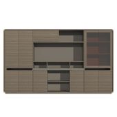 福居家具（フクイカグ）オフィスキャビネット　ファイリングキャビネット　木製書庫　書類整理棚　分類収納　シック　優しい木目調　ワニス塗装　ブラウン　カスタマイズ可能　車上渡し