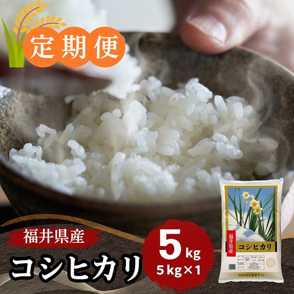 定期便】福井県産コシヒカリ 白米 15kg(5kg×3) ｜安くて美味しい！米の