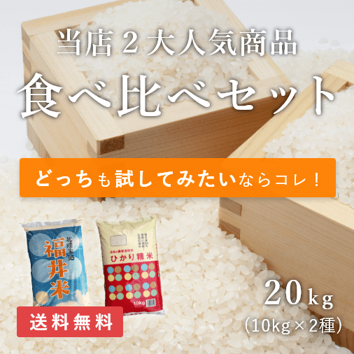 福井米 白ご飯20kg 定期便】ひかり精米 白米 20kg(10kg×2) 国内産100% 生活応援米｜安くて