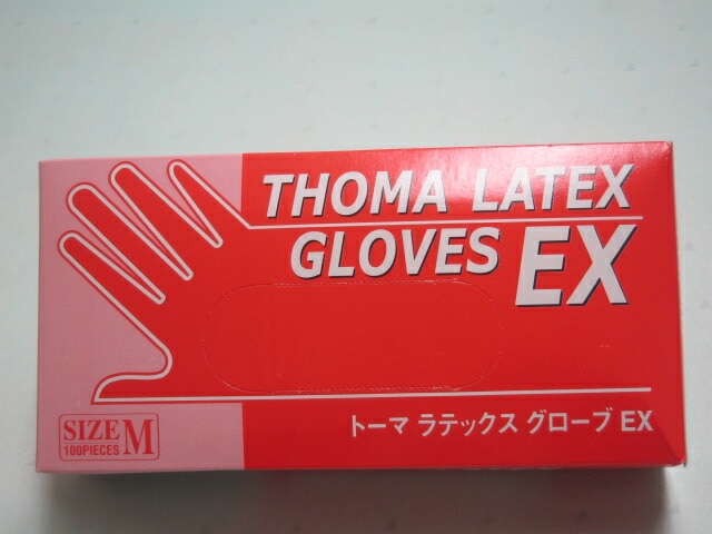宇都宮製作所 トーマラテックス グローブEX M 粉付き 【100枚】 宇都宮製作所 ラテックス 粉あり ゴム 手袋 使い捨て 白 ゴム手袋 使い捨て 調理用 消耗品 衛生 薄手 食品 使い捨て手袋 食品衛生法適合 作業手袋 プラ手袋 プラスチック手袋 粉有