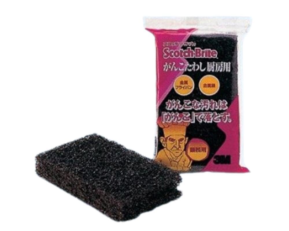 スコッチ・ブライト  がんこたわし 3M 10個入/1箱 83×140mm 銅 釜 厨房機器 たわし がんこ スリーエム ナイロン ポリエステル不織布 焦げ付き がんこ スコッチ ブライト