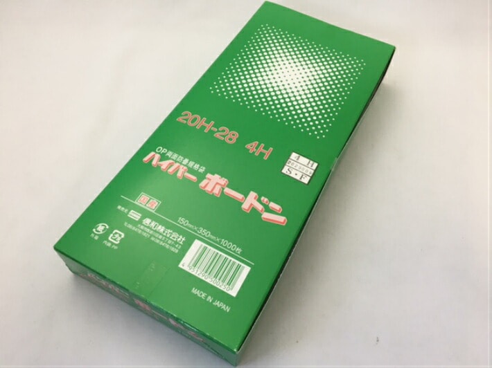 OPP ハイパーボードン 20H-28 【4穴】 0.02×150×350mm 【1000枚