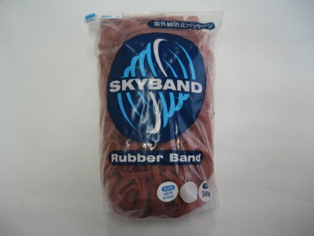 ゴムバンド #270 500g アメ色  折径100mm×切巾6mm×厚1.0mm ヤナギダ  輪ゴム ゴム バンド NO.270 270 業務用 花 フラワー 天然ゴム 天然 結束 ワゴム 束ねる ファスナー付 ふくろや ポリ入 ジャストバンド 大口 プロ 惣菜 270番