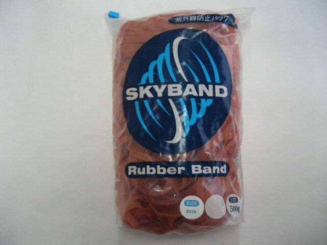 ゴムバンド #320 500g アメ色  折径120mm×切巾6mm×厚1.1mm ヤナギダ  輪ゴム ゴム バンド NO.320 320 業務用 花 フラワー 天然ゴム 天然 結束 ワゴム 束ねる ファスナー付 ふくろや ポリ入 ジャストバンド 大口 プロ 惣菜 320番