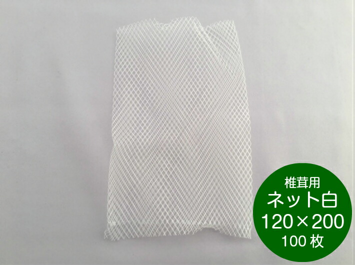 ネトロン 椎茸用 F-410T 白  幅120×長さ200mm 【100枚】 にんにく ネット 網 ニンニクネット にんにくネット 袋 ネット オクラ 120×200 F-410 ホワイト 葫 野菜ネット 直売所 販売 スーパー 商店 業務用