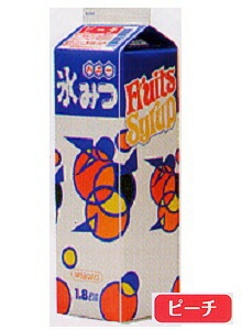 ハニー  氷みつ ピーチ 容量 1.8L かき氷 桃 みつ 蜜 シロップ 1800ml かき氷シロップ 氷みつ 縁日 イベント 子供会 お祭り 文化祭 学園祭 おまつり 業務用 屋台 パーティー スィーツ デザート 国産