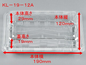 フードパック KL-19-12A 【50枚】 190×120×29（蓋高19mm） シーピー化成 CP化成 テイクアウト容器 惣菜 容器 透明 パック 使い捨て テイクアウト お持ち帰り 嵌合 KL 19-12 業務用 プロ用 文化祭 学園祭 デリバリー 宅配 おしゃれ 使い捨て食器 使い捨て皿 器