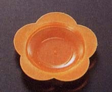 ワサビ皿 オレンジ 直径22mm 1袋 500入 島田昌 ワサビ オレンジ 刺身 山葵 皿 使い捨て プラスチック