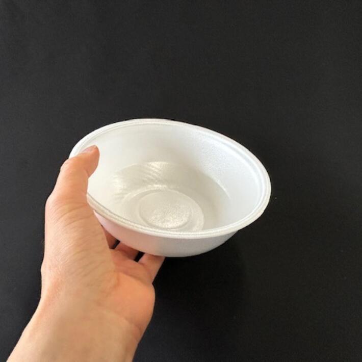 本体のみ】発泡 どんぶり ホワイト RP丼 中 白 本体のみ【25枚