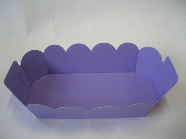 【紙】テーパートレー AT-8 パープル 【50枚】 紙容器 紙トレー トレー 215×115×高さ50mm 大黒工業 お彼岸 お盆 詰め合わせ 果樹 果物 容器 カラー 紙 紫 ケース フルーツ ぶどう りんご 梨 桃 ギフト シャインマスカット