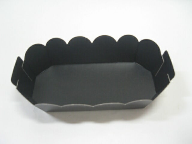 【紙】テーパートレー AT-8 ブラック 【50枚】 紙容器 紙トレー トレー 215×115×高さ50mm 大黒工業 お彼岸 お盆 詰め合わせ 果樹 果物 容器 カラー 紙 黒 ケース フルーツぶどう りんご 梨 桃 ギフト シャインマスカット 供物 お供え 盛り合わせ