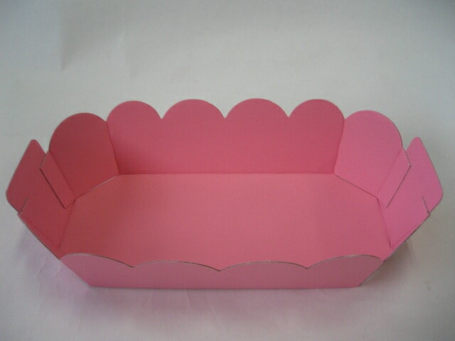 【紙】テーパートレー AT-8 ピンク 【50枚】 紙容器 紙トレー トレー 215×115×高さ50mm 大黒工業 お彼岸 お盆 詰め合わせ 果樹 果物 容器 カラー 紙 桃 ケース フルーツぶどう りんご 梨 桃 ギフト シャインマスカット 供物 お供え 盛り合わせ