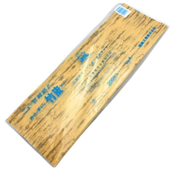 竹皮 NO.4 人造皮 寸法:巾150×長465mm【1束 200枚入】 福助工業