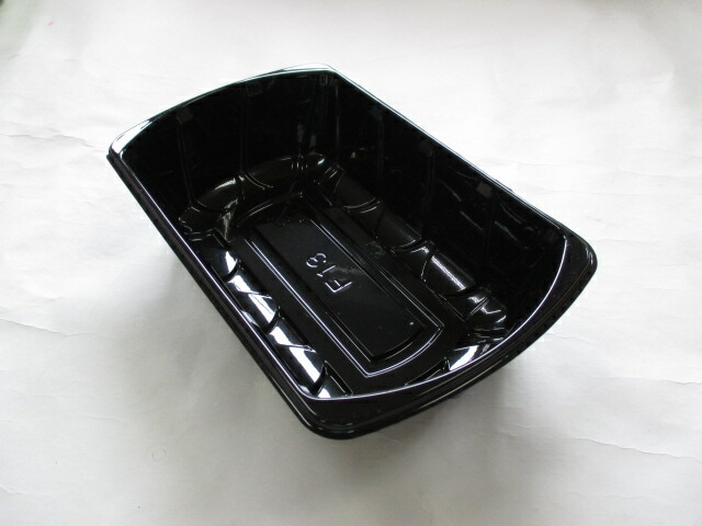 カラーフルーツケース　F-13　ブラック 【100枚】207(197)×127(116)×52mm 信和 果樹 果物 容器 カラー フルーツ ケース プラスチック 黒 ギフト シャインマスカット F13