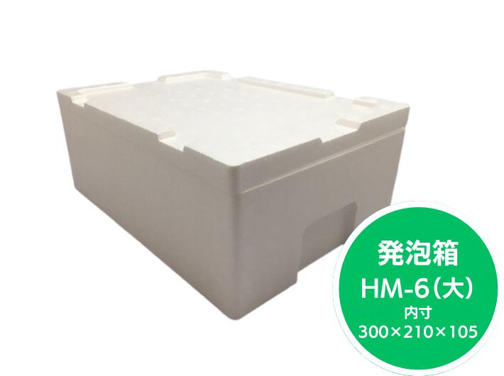 発泡ボックス HM-6 大 蓋付セット 保冷 ボックス 内寸300×210×105mm 発泡箱 保冷箱 クールBOX 保冷 発泡 保存 ボックス箱  軽い 釣り アイス ジュース 缶 キャンプ ※保冷剤は別売り 外寸350×250×120mm