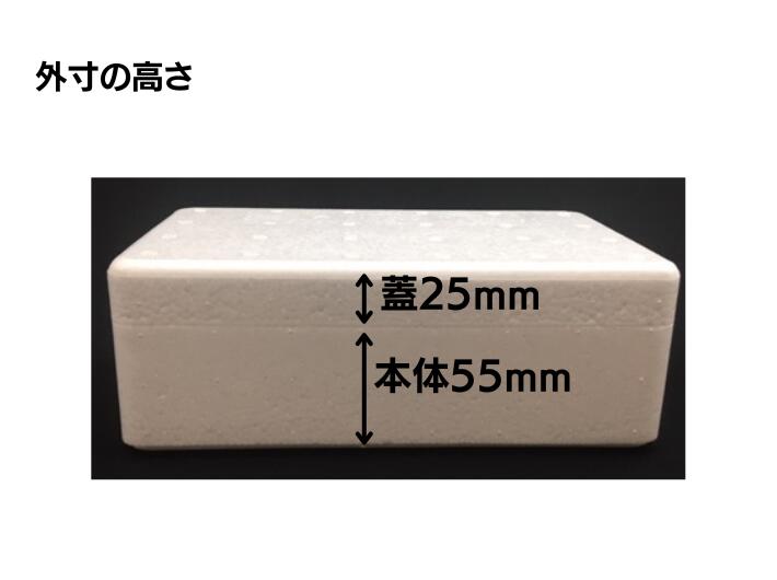 発泡ボックス TK-1 蓋付セット 保冷 ボックス 内寸187×96×55mm 発泡箱