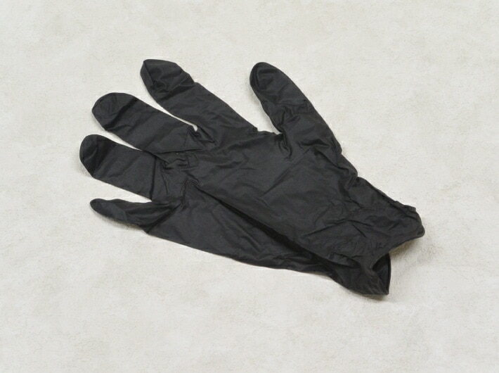 ブラック】ニトリル 使いきり 手袋 S フェリーチェ #2066 1箱 100枚 粉