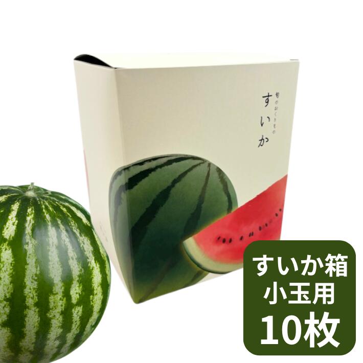 【箱のみ】旬スイカ箱 小 １ケ入【10枚】小玉 すいか用 外寸:170×170×高さ210mm すいか 西瓜 贈答 輸送 信和 ※箱のみの販売です。スイカは入っておりません。すいか BOX ギフト 果実 果物 直売所