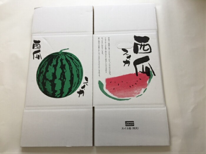 バラ】【段ボール箱】スイカ箱 特大 1ケ入【10枚】大玉 すいか用
