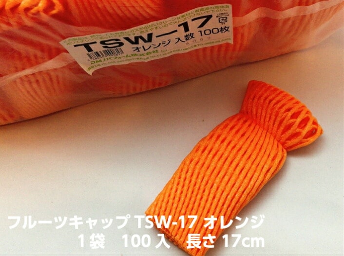 バイオ フルーツキャップ TSW-17 オレンジ 【ダブル】17cm 【100個】バイオプラスチック 果物 緩衝材 保護材 発泡 ネット メロン マスカット シャインマスカット ぶどう 梨 キャップ フルーツ 網 輸送 衝撃 守る 保護 振動 ピオーネ