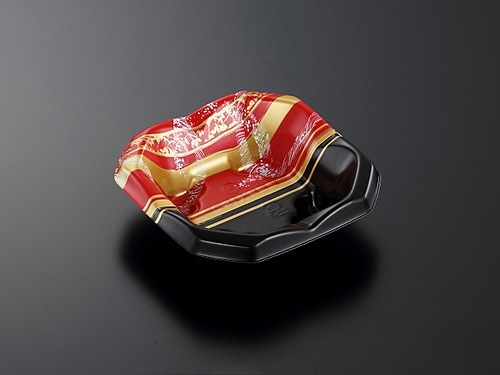 【セット】SD 波音丼 K16浅 弦 R-BK セット【50枚】155×155×45(蓋32)mm【レンジOK】  弁当箱 中央化学 ミニ 丼 波音 どんぶり 容器 パック 使い捨て テイクアウト お持ち帰り 嵌合 レンジ 天丼 かつ丼 海鮮丼 業務用 プロ用 文化祭 学園祭 デリバリー 宅配