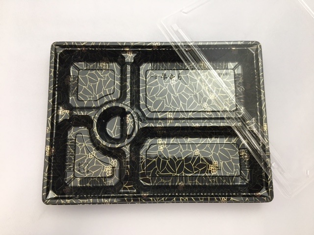 【セット】HS 古今-6 花小舞 透明蓋 セット【50枚】本体:288×215×30(蓋19)mm【レンジ不可】  弁当箱 中央化学 容器  パック 使い捨て テイクアウト お持ち帰り 嵌合 業務用 プロ用 文化祭 学園祭 デリバリー 宅配 おしゃれ 使い捨て食器 使い捨て皿 器