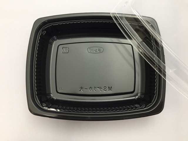 【セット】MSデリカ 大 黒 セット【50枚】 182×145×35mm 蓋24mm 【レンジ不可】  弁当箱 エフピコチューパ 弁当 容器 使い捨て ランチ お子様ランチ ミニ弁当 おかず弁当 野菜 フルーツ 果物 業務用 プロ用 デリバリー 使い捨て食器 使い捨て皿