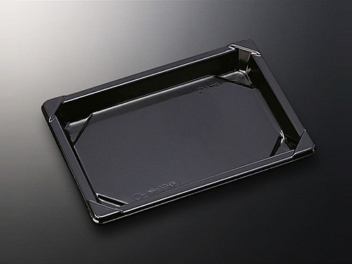 【セット】CF 寿司容器 1 黒 BL セット【50枚】185×129×22mm 蓋高32mm 低発泡 中央化学 にぎり 寿司 容器 使い捨て テイクアウト お持ち帰り ブラック ファイン イベント  すし 1人前 業務用 プロ用 文化祭 学園祭 デリバリー 宅配