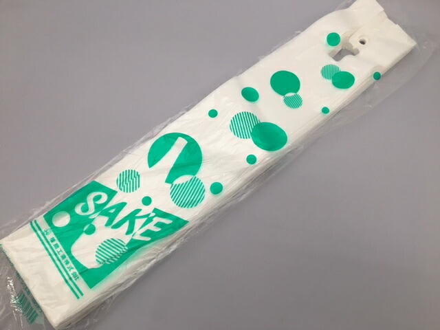 イージーバッグ 一升ビン 1本用 【100枚】 190（100）×560 45（mm） 福助工業 一升瓶 レジ袋 化粧箱 日本酒 酒 一升 レジ 袋 酒店 厚手