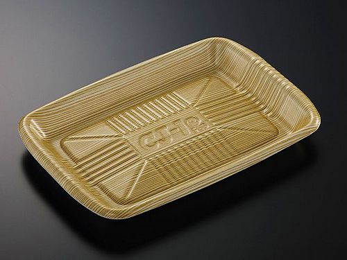 発泡 トレー CJ-1 木目 【50枚】 331×231×38 mm 中央化学 PSP 柄 茶 ブラウン 食品トレー   容器 刺身 惣菜 鮮魚 テイクアウト お持ち帰り 使い捨て レンジ不可 CJトレー CJ 大きい big おしゃれ 使い捨て食器 使い捨て皿 器