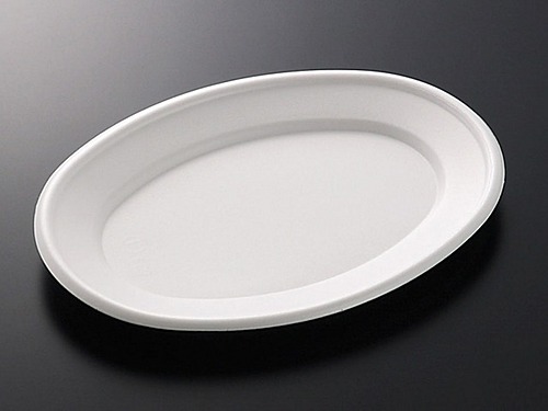 小判皿 中 (L) 【100枚】 269×184×18 mm 中央化学 PSP 白 ブラウン 食品トレー   容器 刺身 惣菜 鮮魚 テイクアウト お持ち帰り 使い捨て レンジ不可 小判 皿 焼き魚 おしゃれ 使い捨て食器 使い捨て皿 器