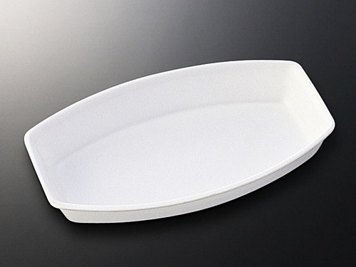 芝舟 101 白 【50枚】 197×120×32 mm 中央化学 PSP 白 食品トレー   容器 刺身 惣菜 鮮魚 テイクアウト お持ち帰り 使い捨て レンジ不可 小判 皿 焼き魚 おしゃれ 使い捨て食器 使い捨て皿 器