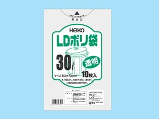 【100枚】LD ポリ袋 30L（025) 0.025×500×700 mm 小分け 10枚×10袋 シモジマ   透明 ポリ 袋 ごみ袋 0.025 500×700 業務用 大容量 大口 業務 まとめ買い ふくろや ポリ袋 ゴミ箱 ビニール ビニール袋