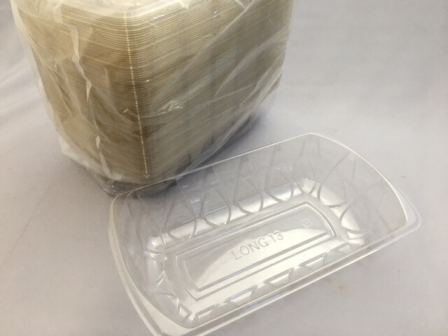 カラーフルーツケース F-13 ロング 透明【100枚】 230(218)×130(120)×53mm 信和 果樹 果物 容器 カラー ぶどう りんご 梨 桃 F13