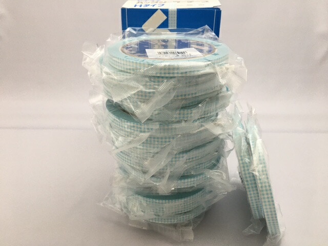 バックシーラーテープ Hタイプ 9×50 チェック 青 幅9mm×長50M巻【20巻】 セキスイ  青果 野菜 結束 テープ 粘着 バックシール 積水 積水化学工業 9×50 バックシーラー バックシーラーテープ 巻く スーパー 直売所 カラー ブルー