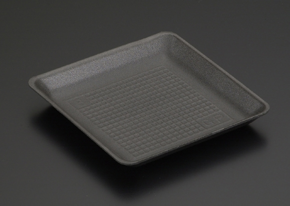 発泡 トレー GP-7 黒 【100枚】 135×135×18 mm リスパック PSP ブラック 食品トレー   容器 刺身 惣菜 鮮魚 テイクアウト お持ち帰り 使い捨て レンジ不可 Cトレー おしゃれ 使い捨て食器 使い捨て皿 器