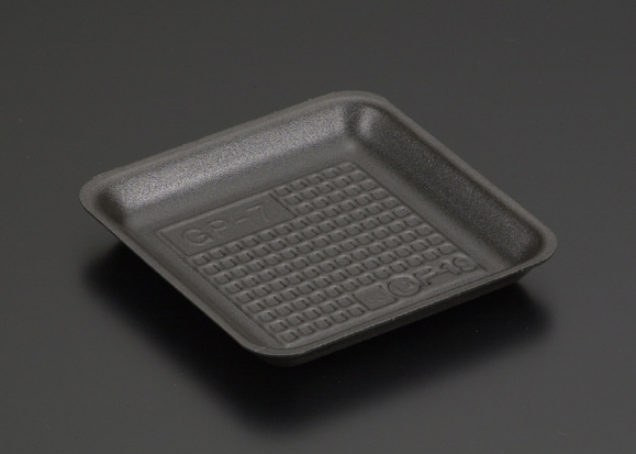 発泡 トレー GP-8 黒 【100枚】163×163×20mm リスパック PSP ブラック 食品トレー   容器 刺身 惣菜 鮮魚 テイクアウト お持ち帰り 使い捨て レンジ不可 Cトレー おしゃれ 使い捨て食器 使い捨て皿 器