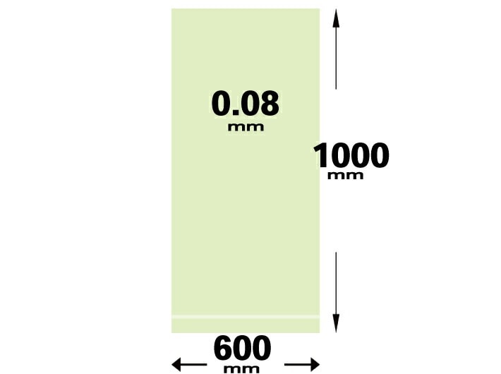 オリジナル】ポリ袋 0.08×600×1000mm【50枚】 長物 ポリ 厚手 厚い