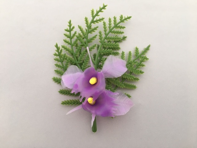 造花 アスパラ付カトレア（紫） 200個 サイズ:W70×H90mm  島田昌 仏事 仏 法事 振る舞い お刺身 刺身 蓮 プラスチック ※食べられません